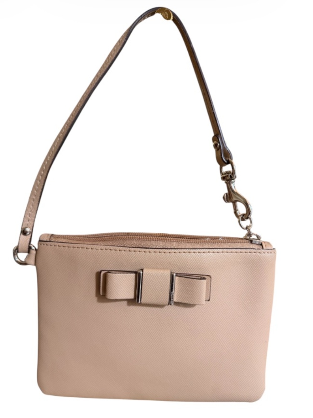 COACH BEIGE DARCY BOW SMALL WRISTLET